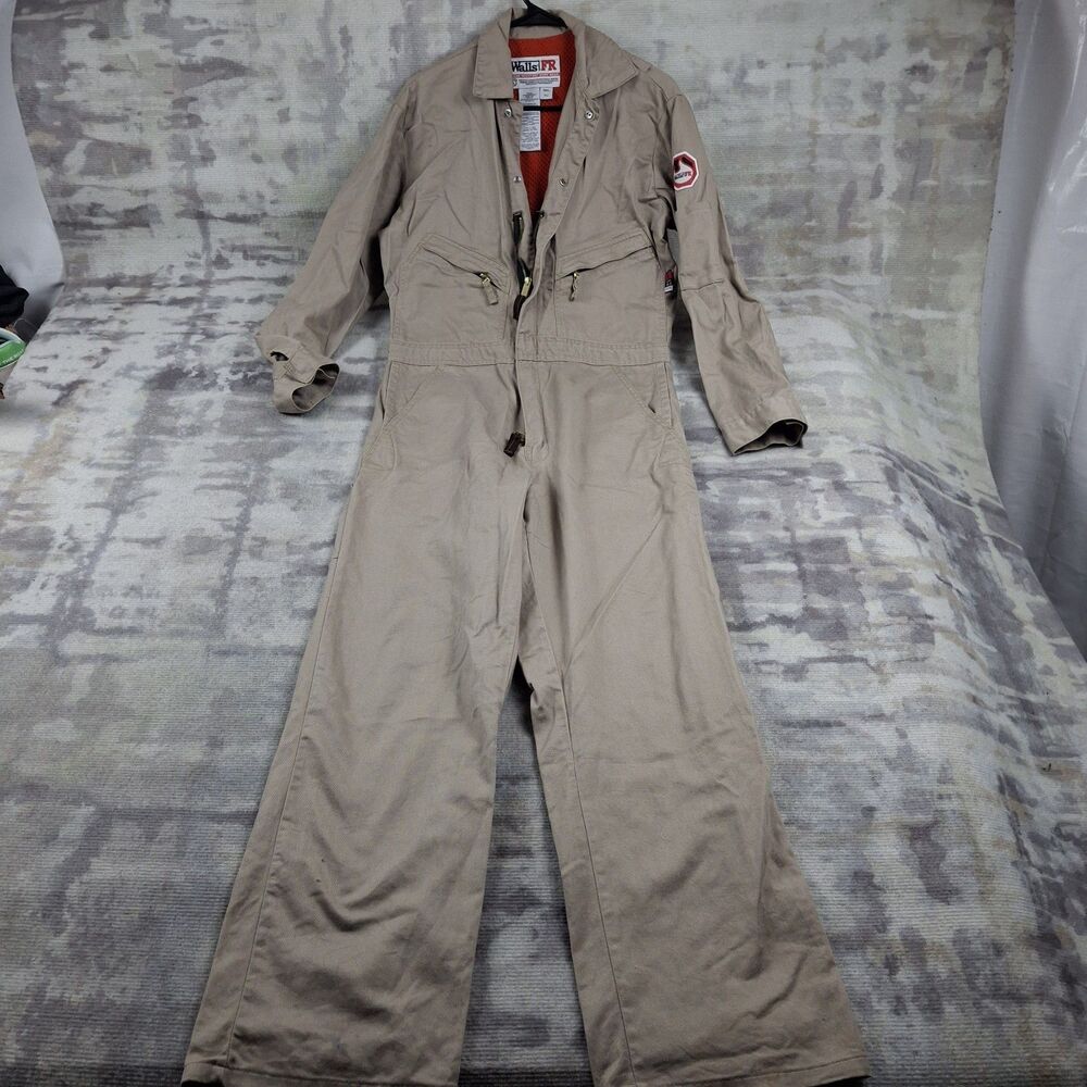 Walls FR Jacket Mens Small Tall Brown Flame Resistant NFPA 2112 Workwear CAT 2
